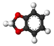 Ball and stick model of 1,3-benzodioxole