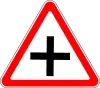 Crossroads with equal importance where priority to the right