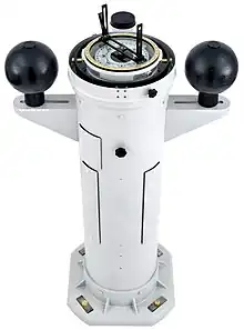 Modern binnacle with compass.