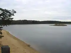 Echo artificial lake in Zwierzyniec, Poland