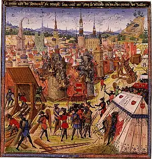 Image 7Painting of the siege of Jerusalem during the First Crusade (1099) (from History of Israel)