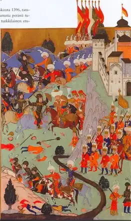 Ottoman Ghazi cavalrymen during the Battle of Nicopolis.