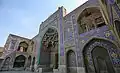 A closeup of one of the entrances of Seyyed Mosque