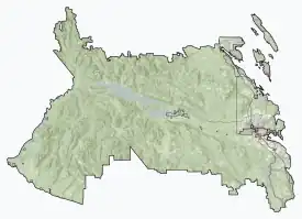 Map showing the location of West Shawnigan Lake Provincial Park