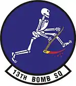 13th Bomb Squadron, USAF – inherited from 13th Aero Squadron.