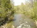 Upstream from the bridge of Tunnel Mill Road