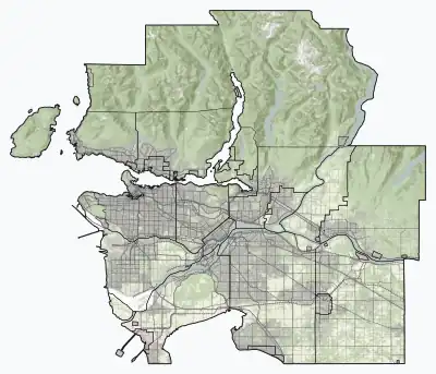 East Vancouver is located in Greater Vancouver Regional District