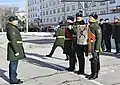 The ceremony of presenting the banner of the Alexandrian 5th Regiment of Hussars.