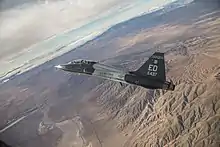 T-38C flies over the Mojave desert near Edwards AFB, California