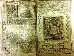 Image 16John Speed's Genealogies Recorded in the Sacred Scriptures (1611), bound into first King James Bible in quarto size (1612) (from Culture of the United Kingdom)