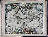 1666 Orbis Terrarum (World Map): Pieter Goos