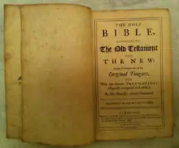 King James Bible, 1760 ed.; first issued in 1611