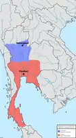 Taksin's domain in 1769