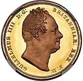 Gold coin showing a man's bust