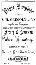 Advertisement, S.H. Gregory & Co., Court St., Boston, 1870