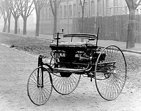 Image 17The original Benz Patent-Motorwagen, the first modern car, built in 1885 and awarded the patent for the concept (from Car)