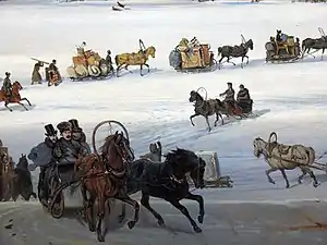 Sledging on the Neva (Detail)