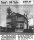 Nassau County Sheriff Wood and Undersheriff Skinner at Nassau County's Temporary Court House, Circa 1899.