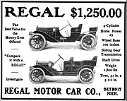 1908 Regal advertisement Cycle & Automobile Trade Journal