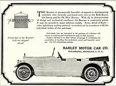 1919 Roamer Touring Car and Export market advertisement