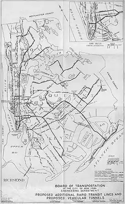 Map of a 1929 expansion plan