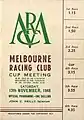 Front cover 1948 MRC Williamstown Cup racebook