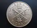 1951 Australian florin commemorating 50 years of the Commonwealth of Australia