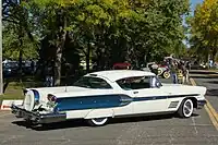 Rear view of 1958 Bonneville fitted with a continental kit.