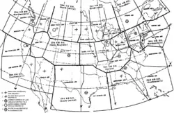 The 5-sided Denver ADS had corners in Idaho, South Dakota, Oklahoma, Arizona, and Nevada.  The Super Combat Center near the 40th parallel north for both sectors of the Rocky Mountain Division was also to be used as a Direction Center (SCC/DC).