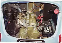 1960 Renault 4CV longitudinally-mounted rear engine (750 cc)