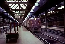 PRR train at Pittsburgh Union Station, 31 March 1968