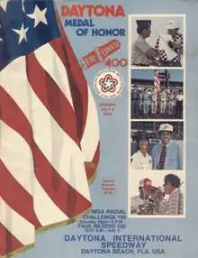 The official program of the 1976 Firecracker 400 NASCAR Winston Cup Series race.