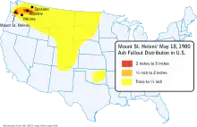 Large yellow area on map