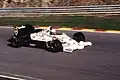 Teo Fabi, also during practice for the 1985 European Grand Prix.