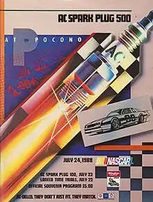 The 1988 AC Spark Plug 500 program cover.