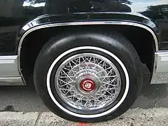 Narrow stripe white wall tires were common throughout the 1970s and into the early 1980s, some luxury carmakers still offered them late into the 1990s