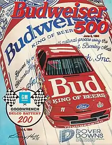 The 1994 Miller Genuine Draft 500 program cover, featuring Bill Elliott.