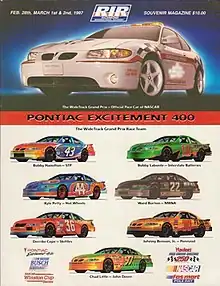 The 1997 Pontiac Excitement 400 program cover.