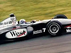 David Coulthard driving for McLaren in 1998