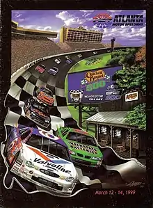 The 1999 Cracker Barrel 500 program cover.