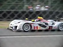 The Audi R15 TDI, driven by Rinaldo Capello during the 2009 24 Hours of Le Mans.