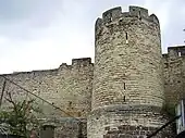 The St. James Tower, seen from outside the walls