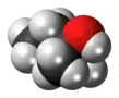 Space-filling model of the 2-methyl-2-butanol