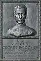 Bronze relief portrait of Col. Boomer at Vicksburg National Military Park