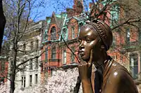 Phillis Wheatley detail of Boston Women's Memorial, 2013