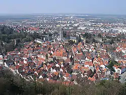 Panorama of Weinheim from the south-east