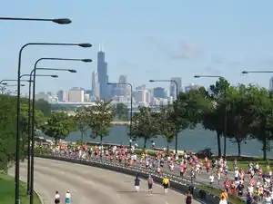 Image 3Chicago Half Marathon on Lake Shore Drive on the South Side (from Chicago)