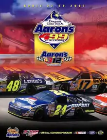 2007 Aaron's 499 program cover