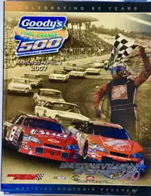 The 2007 Goody's Cool Orange 500 program cover, celebrating the 60th anniversary since the track opened.