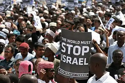 Image 3Tanzanians protesting the 2008-2009 Gaza bombardmentCredit:Muhammad Mahdi Karim